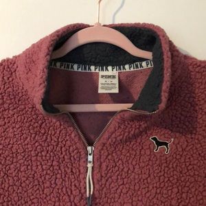 Cute cozy PINK quarter zip